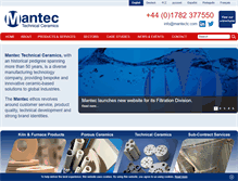 Tablet Screenshot of mantectechnicalceramics.com